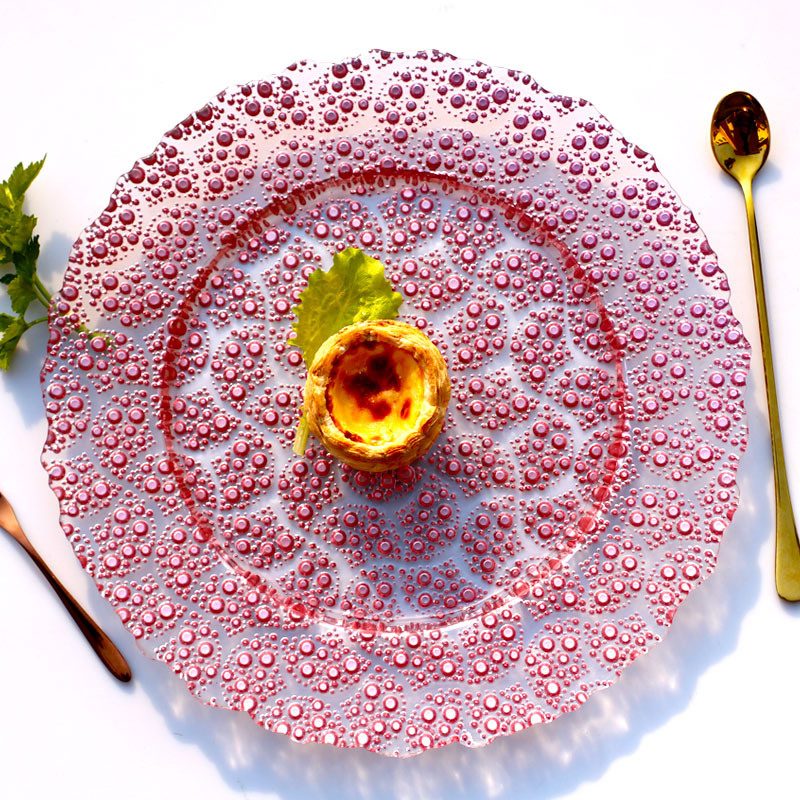 wedding glass charger plate 1 Wholesale Glass Charger Plate PZ-067 - Image 1